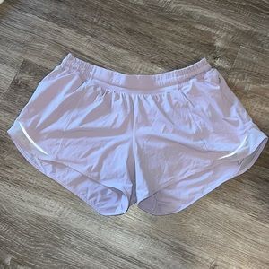 Lululemon lavender running shorts, size 12